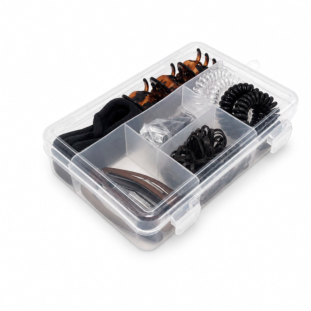 Brown hair accessory case