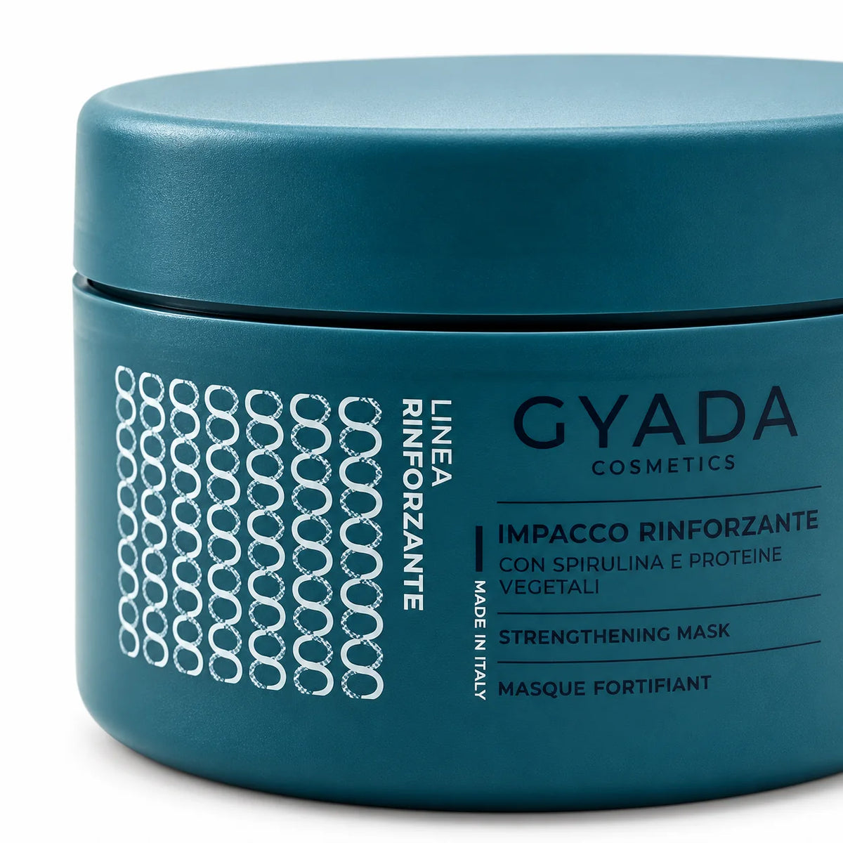 Gyada Mascarilla Capilar Fortalecedora con Espirulina — detalle del envase