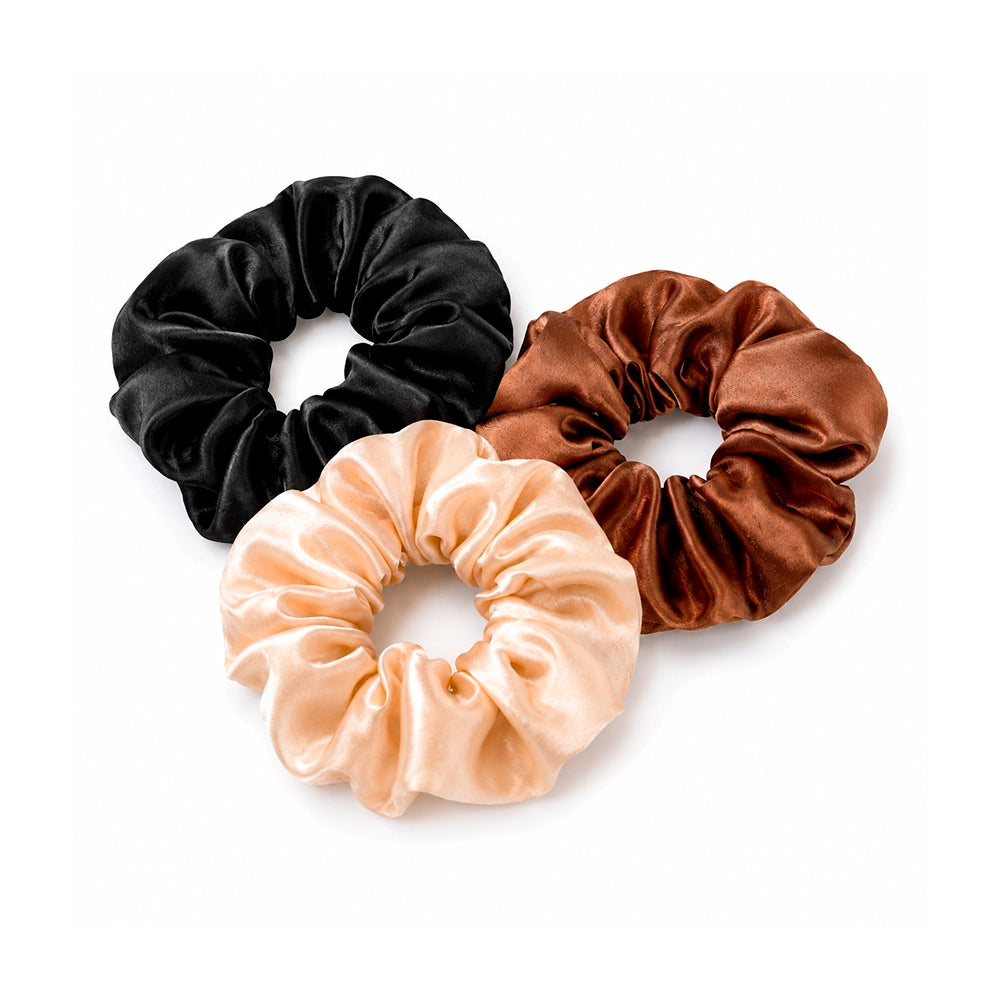Pack 3 Coleteros Scrunchie Satinados