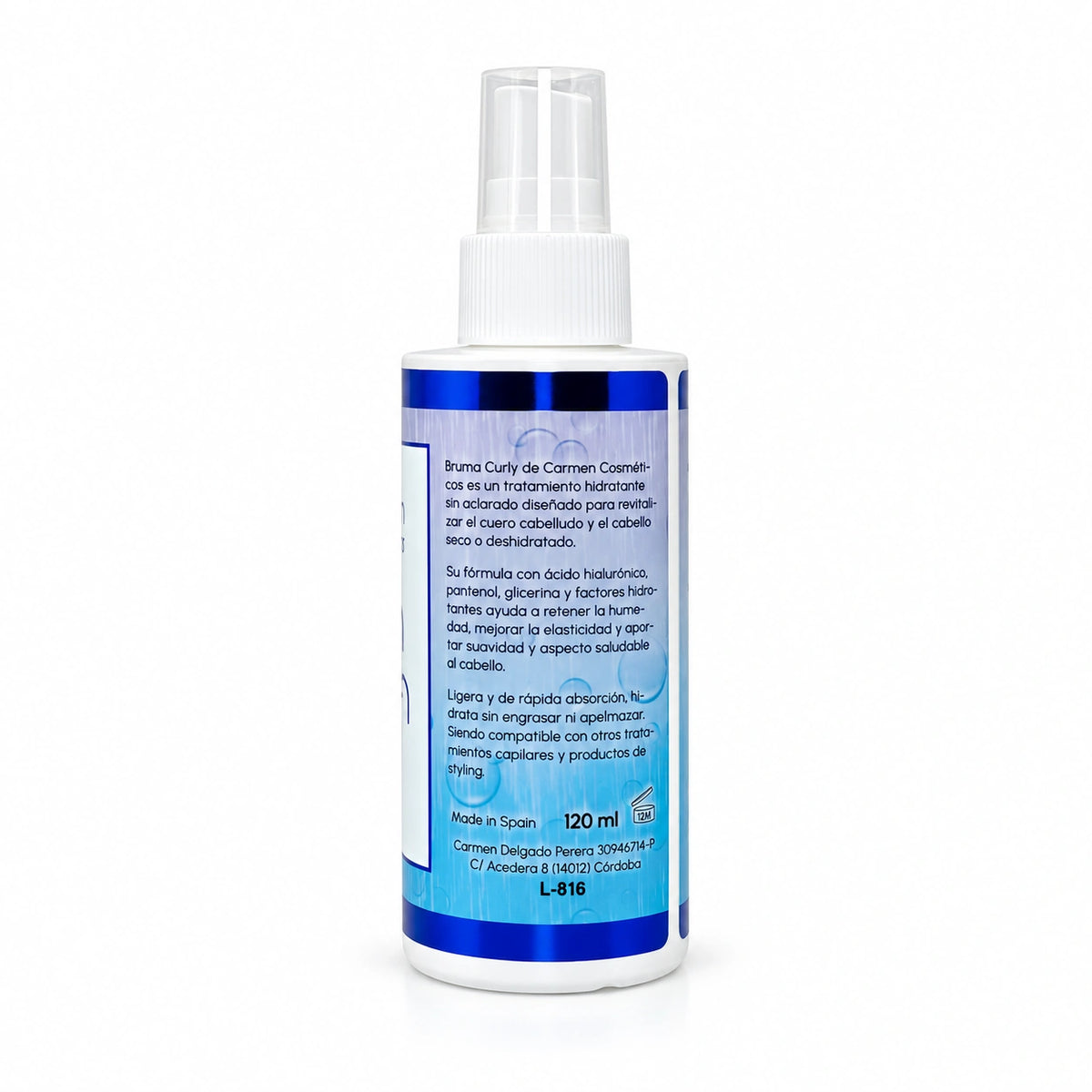 Bruma Mágica Curly Carmen Cosméticos — vista trasera