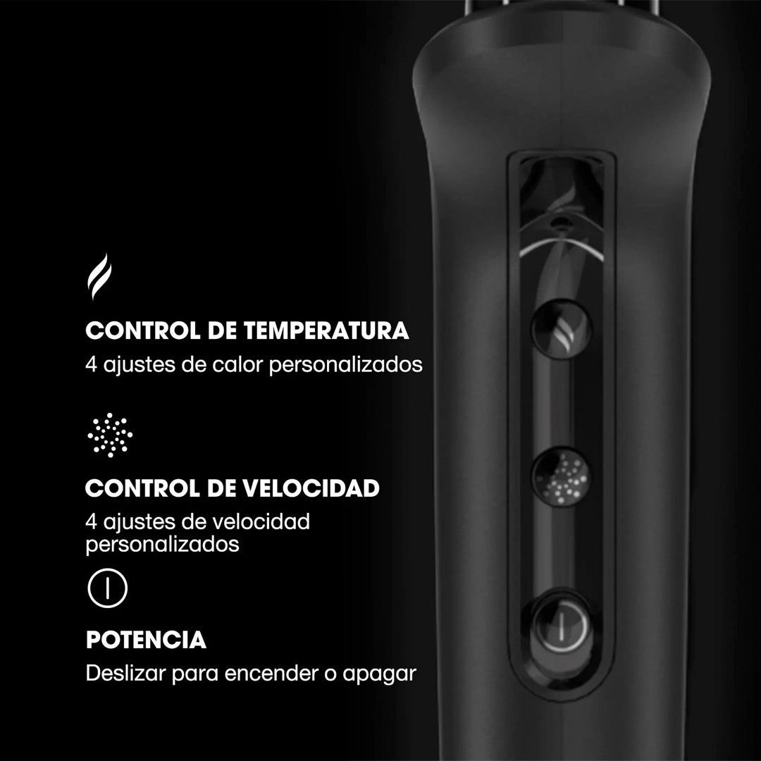 Secador iónico profesional ghd Speed negro con difusor para cabello rizado